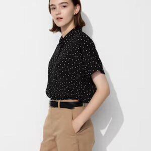 Uniqlo Rayon Blouse | Short Sleeve | Printed - NWOT - size S